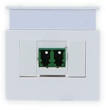 Livolo Module halbe und ganze Einsätze für Bodentanks Tischtanks Wandsteckdosen Einbau Steckdose, USB, TV, Sat, Netzwerkdose, etc (Einsatz Glasfaser LWL LC-D OS2 APC VL-80400+ZC-11 Weiß)