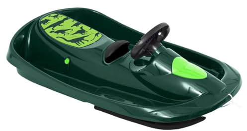 Hamax | Lenkbob | SNO Rex | Kältebeständiges Polyethylen | 95 cm | Erlebe den Nervenkitzel auf dem Schlitten mit lustigem Dinosaurier-Motiv