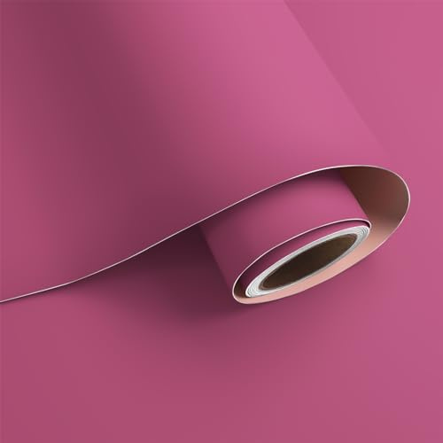 VaryPaper Selbstklebende Tapete Pink 40cmx200cm Klebetapete Selbstklebend Wand Klebefolie Möbel Pink Dekofolie Möbelfolie Wasserfest Tapeten Wohnzimmer Modern Schlafzimmer Tischfolie Schrankfolie