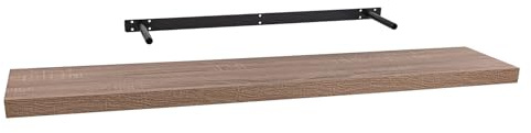 Stabilo Befestigungstechnik Schweberegal Eiche 1180x235 mm | Wandregal, Hängeregal, Wandboard für Bücher, Bilder, Deko usw.
