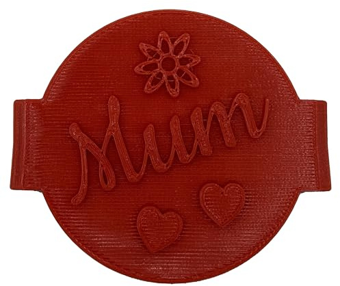 Mum Mother's Day Cookie Stamp Fondant Embosser 6cm (2.36 inches) for Baking, Icing, Fondant, Biscuits, Cookie, Cupcake, Decoration - Made in UK - The Cookie Factory