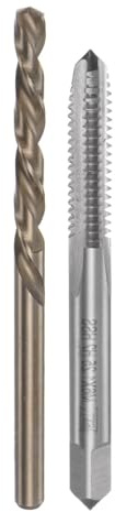 MACHSWON Tap & Bit Sets,M6x1.25 H2 Straight Flute Machine Thread Milling Tap,4.7mm M35 Cobalt High Speed Steel (HSS-CO) Twist Drill Bit
