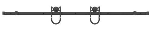 vidaXL Kit di Binari per Porte Scorrevoli 183 cm Acciaio Nero