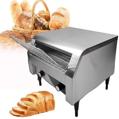 COYEUX Tostadora transportadora de 1340W, máquina de Pan eléctrica, Control de Temperatura de Amplio Rango de 60-200°C, para cafetería, Restaurante de Hotel