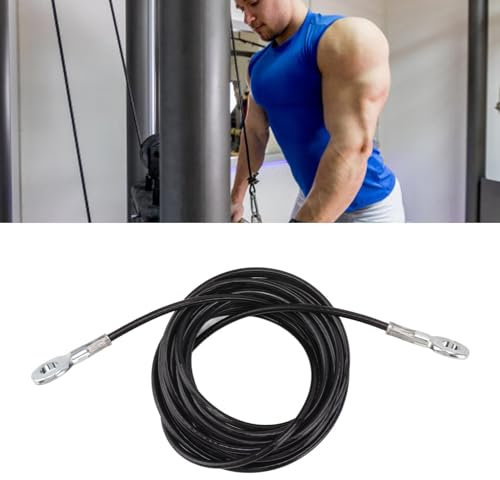 BAFOVY Cavo di Sostituzione della Palestra Domestica, Cavo di Palestra Domestico Regolabile, Cavo Puleggia per Fitness in Filo in Acciaio Ad Accio (5 Metri)