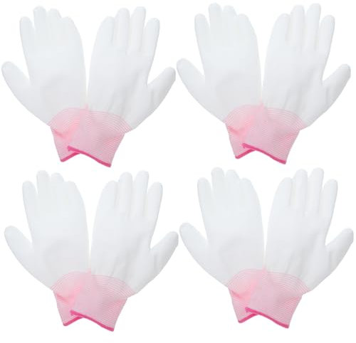 MAGICLULU 12pcs Men's Safety Work Gloves Pu Coated Gardening Mechanic Esd Reusable Electrical Insulated for Building