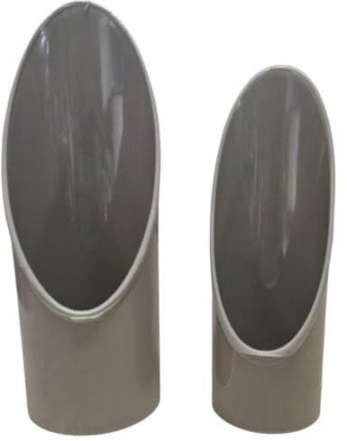 Coppia Porta Bicchieri da Parete per Acqua e Caffè – 2 Pezzi in Plastica Resistente – Salvaspazio Moderno – Colori Bianco o Tortora (Tortora)