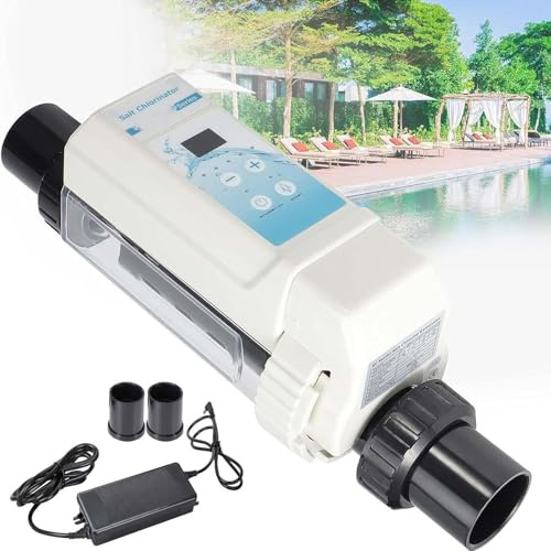 SUNBGRPYE éLectrolyseur Au Sel, SystèMe De GéNéRateur De Chlore Au Sel éLectrolytique 8g/h-20g/h, Fonction De Nettoyage Automatique, DéTection du Niveau d'eau, pour Piscine De 35 à 85 M³ 8g/h
