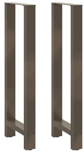 VIHHQGC Bartischbeine aus pulverbeschichtetem Stahl 2 Stück 40x(110-111) cm mit verstellbaren Nivellierfüßen und Halterung für stabile Tischmontage Quadratrohr Gestell