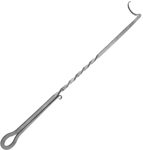 TOVINANNA Gancio per Barbecue in Acciaio Inox per Girare Carne e Verdure, Accessorio per Grigliate all'Aperto, Utensile Sicuro e Veloce per Cucina Barbecue