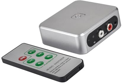 YROHGKPN Grabadora de audio de 3,5 mm, digitalizador de música, conversión de casetes, reproductor VCD, analógico, formato MP3 a USB U Disk, digitalizador de música teledirigido