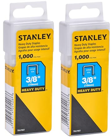 Stanley Sharpshooter Staples TRA706T 3/8 Inch Leg Length, 1000/Box, Pack of 2