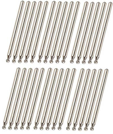 BQLZR 45x2,5x3mm Lot de 30 fraises rotatives en argent à pointe sphérique de 2,5 mm