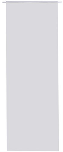 Bestlivings Flächenvorhang Blickdicht 60x245cm, Schiebegardine als Raumteiler (Hellgrau) mit Klettband Befestigung, Gardine Vorhang zum schieben