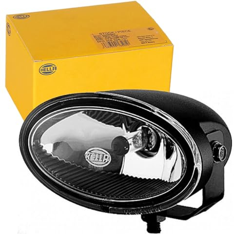 HELLA 1NA 008 283-801 FF/Halogen-Nebelscheinwerfersatz - FF 50 - 12V - oval - Anbau - Lichtscheibenfarbe: glasklar - links/rechts - Set - Menge: 2