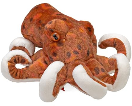 Wild Republic Cuddlekins Mini Krake, Stofftier, Baby-Geschenk für Mädchen und Jungen, Kinder Plüschtier, Kuscheltier Für Babys, Spielzeug aus Recyclingmaterial, 20 cm