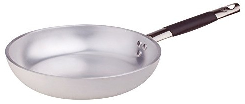 Pentole Agnelli, ALMC1111C28, Radiantpfanne gerade mit 1 Rohrgriff aus Edelstahl, Aluminium, Silber