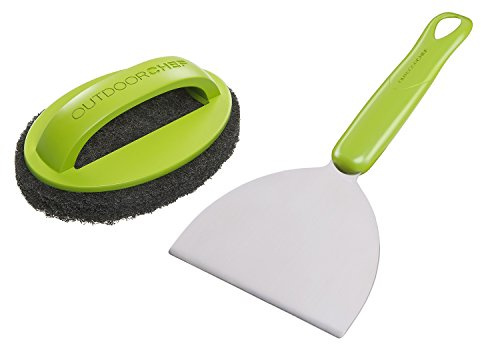 OUTDOORCHEF Grillzubehör, Plancha Reinigungsset, Silber, 16x6,1x34,7 cm, 18.211.99