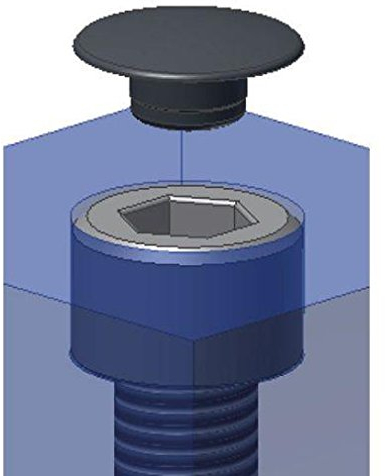 OEM Abdeckkappen für Innensechskantschrauben M10 schwarz LDPE 10 Stück