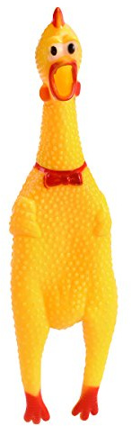UEETEK Shrilling Huhn Spielzeug,Glabrious Drücken Schreiend Hähnchen Spielzeug Hund Spielzeug zum Spaß, 34 * 7,5 cm (L * B)