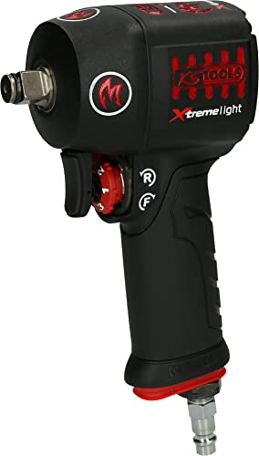 KS Tools Hochleistungs Schlagschrauber Druckluft miniMONSTER Xtremelight 1/2 515.1150 I 3-fache Drehmomentvorwahl 965, 640, 270 Nm mit max. Löse-Drehmoment 1390 Nm I Mit Jumbo-Schlagwerk