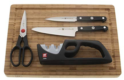 ZWILLING Gourmet Messer- und Schneidebrett-Set, 5-teilig