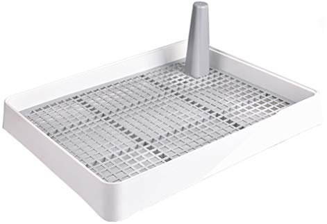 ADASP Hundetoiletten Hunde WC Tray Training Pad Halter mit Zaun Indoor Outdoor-Einsatz Puppy Loo Töpfchen Bettpfanne Katze Pads Square Grid Splash und Pee Post