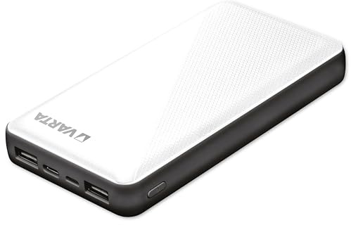 VARTA Power Bank 15000mAh, Powerbank Energy mit 4 Anschlüssen (1x Micro USB, 2x USB A, 1x USB C), kompatibel mit Tablets & Smartphone, inkl. Micro USB Ladekabel
