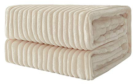 MIULEE Kuscheldecke Fleecedecke Flanell Decke Einfarbig Wohndecken Couchdecke Flauschig Überwurf Mikrofaser Tagesdecke Sofadecke Blanket Für Bett Sofa Schlafzimmer Büro 60x80Inch 150x200cm Beige