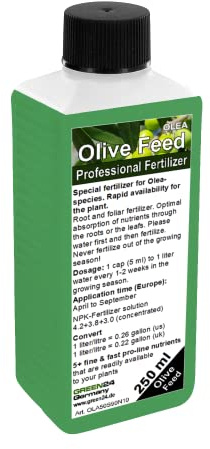 GREEN 24 Engrais olivier HIGH-TECH Olea NPK, pour plantes en massifs et bacs. 250ml | pour plantes en massifs et bacs. 250ml