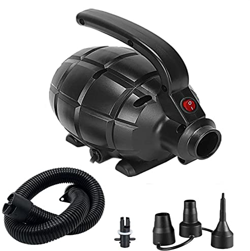 NAIMP Electric Pump, 600W High Power Electric Air Pump Automatic AC 220-240V 2 in 1 Quick-Fill Inflator Deflator with 3 Sizes Nozzle for Air Bed Mattress Inflatables Paddling Pool Beach Toys