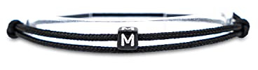 Made by Nami Surfararmband personlig med bokstav – kvinnor män flickor par armband individualiserat – flickvän vänskapsarmband gåva – vattentätt och justerbart, N, Nylon