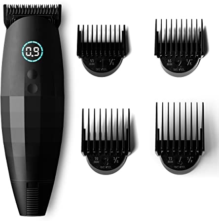Bevel Professional Hair Clippers & Beard Trimmer for Men, Barber Supplies, Cordless Clippers, Trimmer for Men, 4 Hour Rechargeable Battery, Black