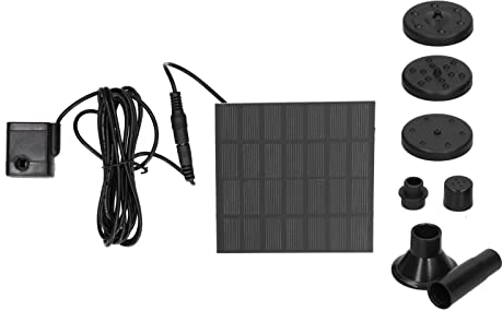Solar-Springbrunnenpumpe, Verschiedene Düsen aus technischem Kunststoff, automatische schwimmende Springbrunnenpumpe für Wasserlandschaften im Freien, Garten, Teich, Pool, im Freien