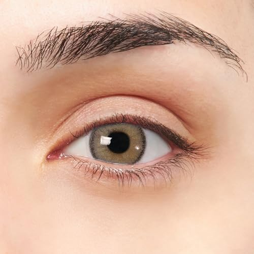 Lentillas de Contacto Color Gris Verdoso Duración 1 Año + Kit de Accesorios Color Madrid VIP (2 Piezas) Con Aro de Definición