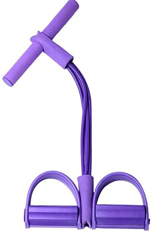 Fitness Corda Eelastica per Pedali, 4 Tubi Sit-up Pull Rope Multifunzione Resistenza Allenamento Leg Exerciser per Braccio Vita Leg Press Esercizio Muscolare per Braccio per Pilates Fitness Yoga