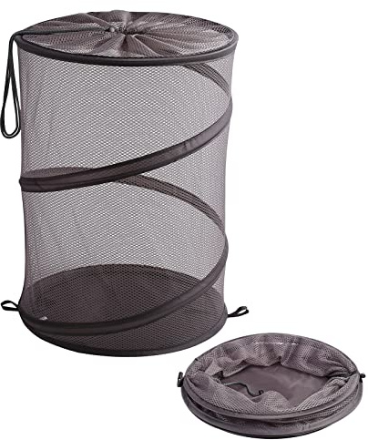 Cesto Ropa Sucia Plegable, Cesta de Colada de Malla, Canasta de Lavandería Portátil para Colada, Cesto de Almacenamiento de Sucia Ropa 42 Litros