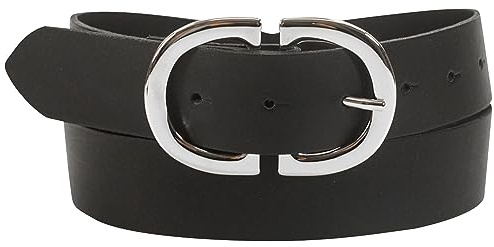 fashionchimp Basic Damengürtel aus 100% echtem Leder, Ledergürtel mit eleganter Doppelschließe, Breite ca. 3,3cm, Made In Germany