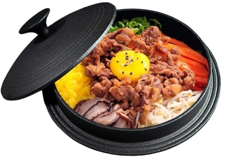 Cocotte en céramique en terre cuite en fonte, casserole de cuisson en argile domestique, pour sauter, frire, braise, griller, mijoter, rôtir en céramique, 20 cm