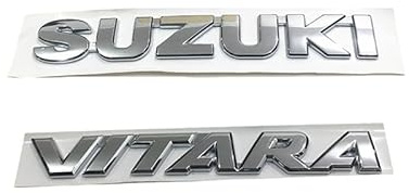 JYWLKQ Auto EmblèMe Logo Voiture pour Suzuki Vitara 2014, Autocollant D'insigne Emblème de Lettres pour Bonnet Coffre Arrière Corps Côté Extérieurs Décoration Accessoires,A+B