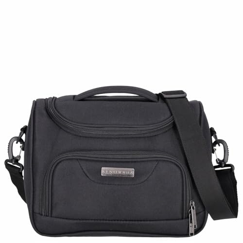 Kenorada Beautycase SoftLITE | Reise Kulturtasche für unterwegs | praktische Aufteilung, Vier Fächer und Schlaufen | Abnehmbarer Schultergurt | auf Trolley aufsteckbar