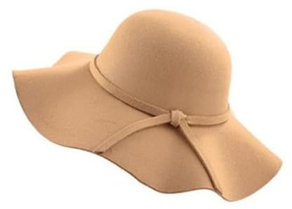 Michear Fedora-Hüte für Damen, Wolle, breite Krempe, Schlenker, faltbar, Filz, Bowler mit schönem Band, camel, M