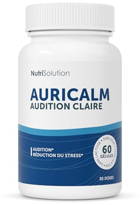 AuriCalm : Soutien Naturel À La Santé Auditive des Seniors - Soulagement Des Acouphènes Et Bien-Etre Auditif Pour Les 50 Ans Et Plus - 60 Gélules Véganes - Qualité Par NutriSolution (1)