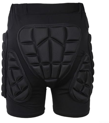 HEBEOT Hüftschutz, gepolsterte Shorts, Crash-Pad, schützende, gepolsterte kurze EVA-gepolsterte Shorts zum Skifahren, Skaten, Skateboarden (XL)