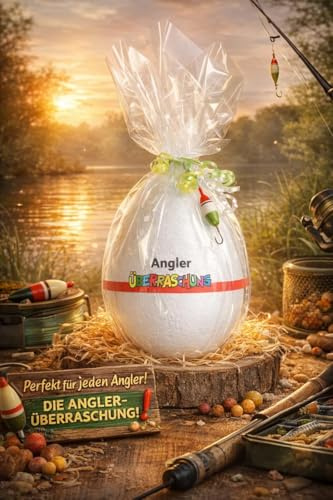 Angler Überraschung Geschenk für Angler in Eiform Geburtstagsgeschenk Ostergeschenk Geschenkidee