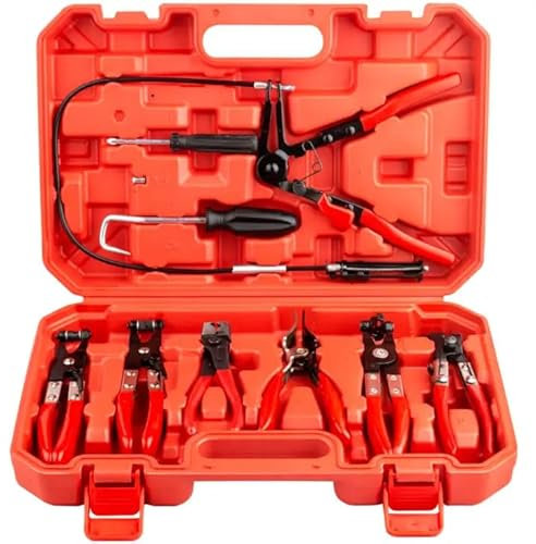 Jeu de pinces pour colliers de serrage 9 pièces dans valise