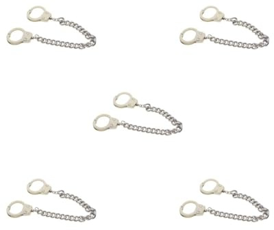 Mini-Handschellen-Schlüsselanhänger, Metall, kreative Kette für Auto-Schlüsselanhänger, Ringhalter, 5er-Set