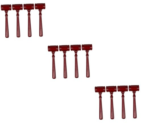 STOBOK 12pcs Judge Hammer Tool Gavel Prop for Boys and Girls Cognitive Gravel Craft Auction Hammer Toy