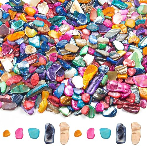 Mosaik steine,Bunte Glasmosaikfliesen, 155g Bunte Kristall-Mosaik-Fliesen Muscheln Mit Box, Muscheln Mosaiksteine zum basteln für Badezimmer, Küche, Heimdekoration, DIY Kunstprojekte