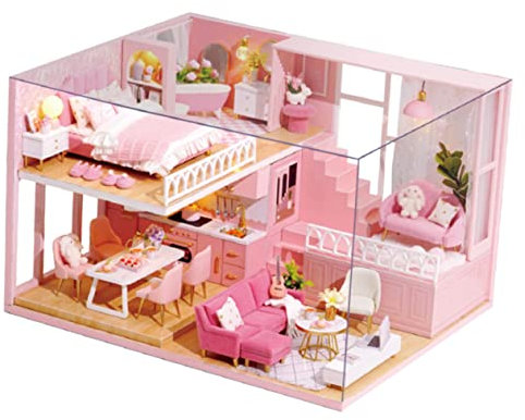 JOINPAYA Miniatur-bausatzhaus Mini-bausatzhaus Bausatzwohnung Zum Zusammenbauen Spielzeug Zum Bauen Für Junge Mädchen DIY Mini Haus Modell Aus Holz Kreatives Bastelset Für Heimdekoration